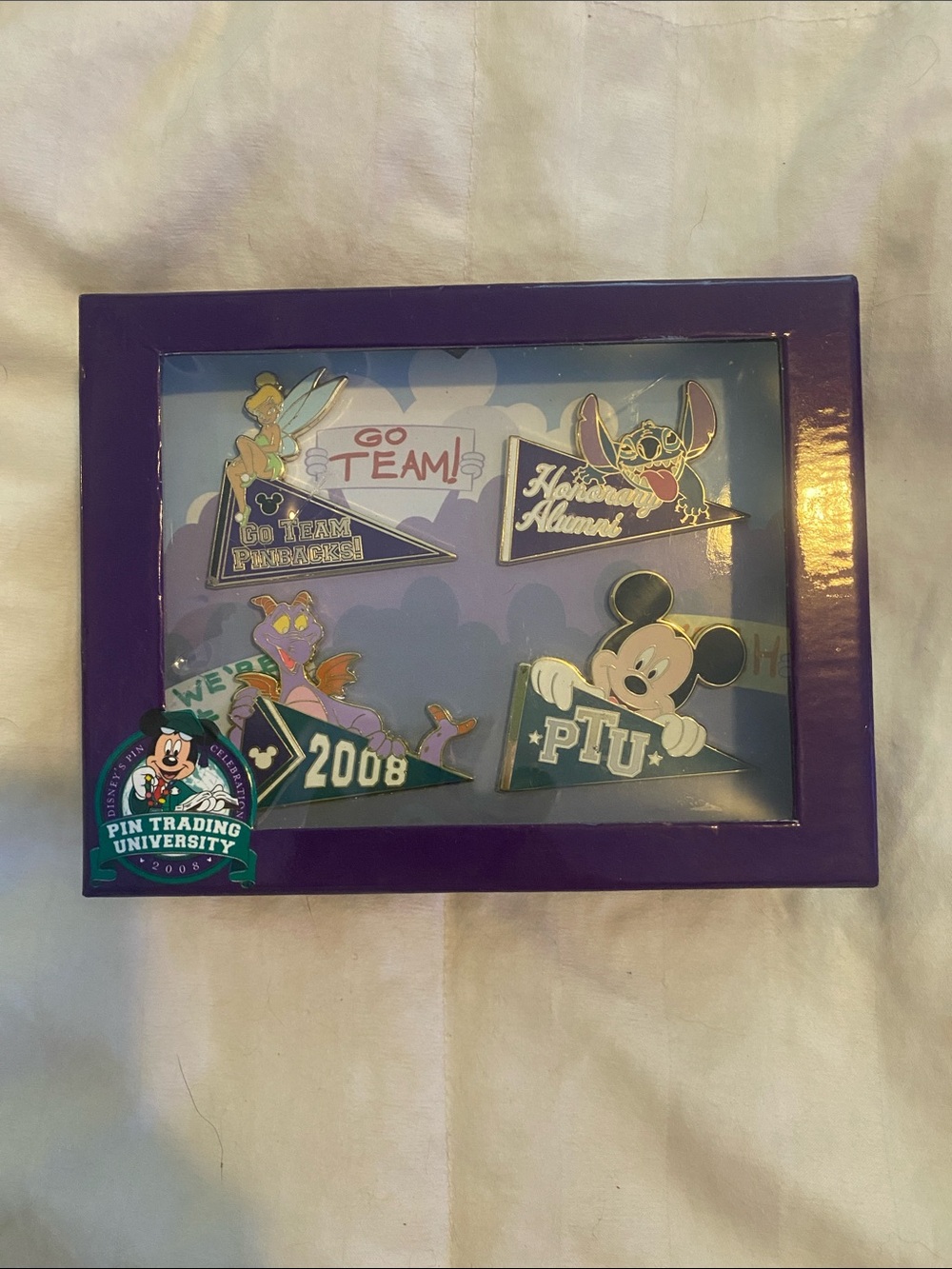 Disney Pin Trading University 2008 Pennant Pin Set - limited edition (8)